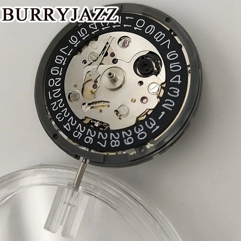 NH35 Movement High Accuracy Mechanical Black Date 24 Jewels Automatic Movement Fit 3/3.8/4 o\'clock Crown