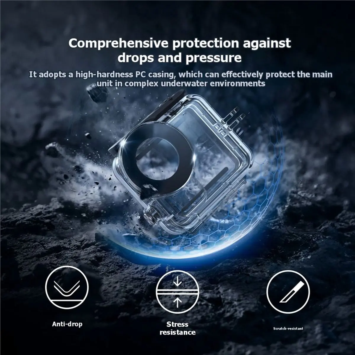 A10I 60M Waterproof Case for Nano Professional Underwater Dive Housing Shell for Snorkeling Surfing Swimming