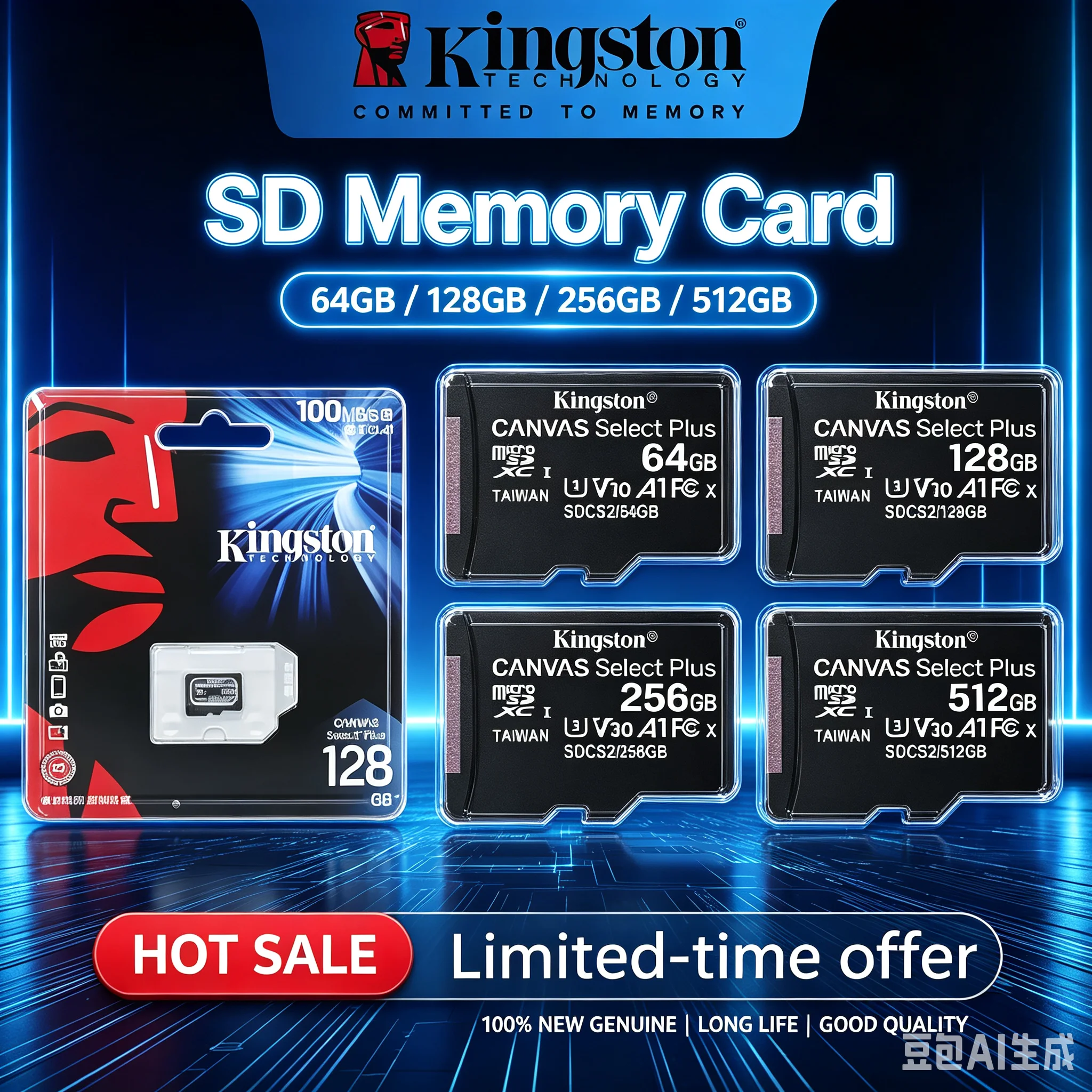 Kingston Micro SD TF Card 256GB 512GB Flash Memory Card A1 V10 Original Storage Micro SD Cards for Phone/Tablet/Switch Original