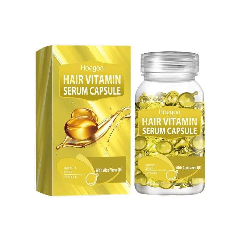 Cápsula de suero vitamínico para el cabello, masaje para mantener el crecimiento, reducir la pérdida, reparar el encrespamiento, tratamiento para mejorar el cuidado del cabello rizado, cápsula de aceite