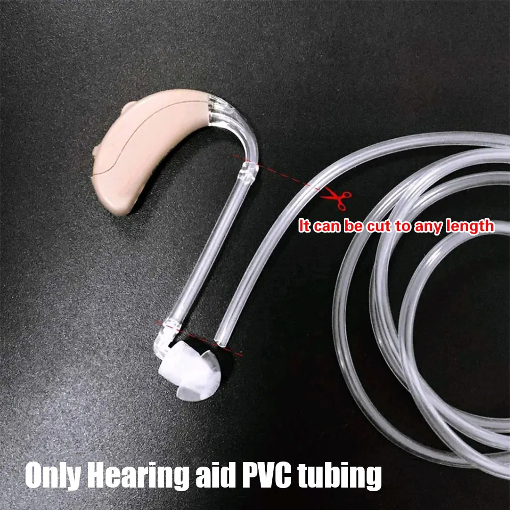 1PC 100CM PVC Tubing For BTE Hearing Aid Earmold Tube Tubing PVC Transparent Tubing Tube For Earmoulds DIY Earphones Hearing Aid