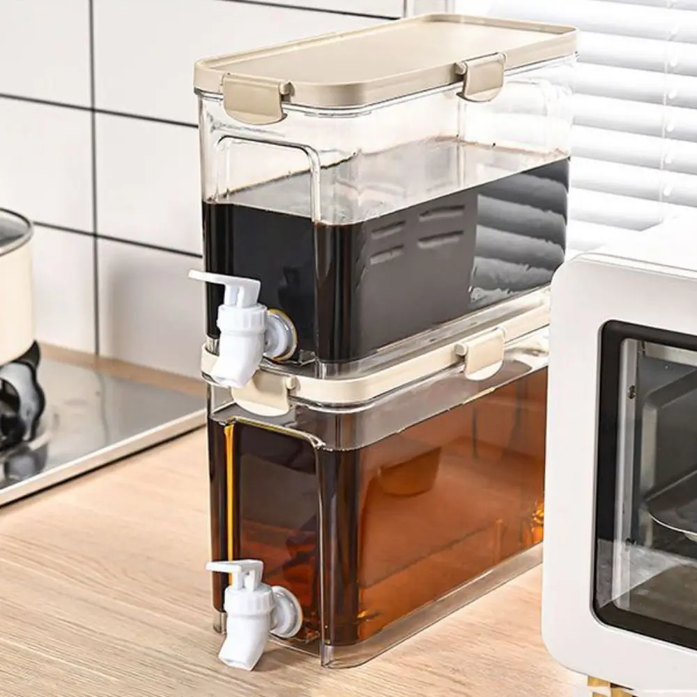 

Контейнеры для воды, большая емкость, уплотнение для холодной воды с краном, чайник для холодной воды, практичное ведро для сока на лето