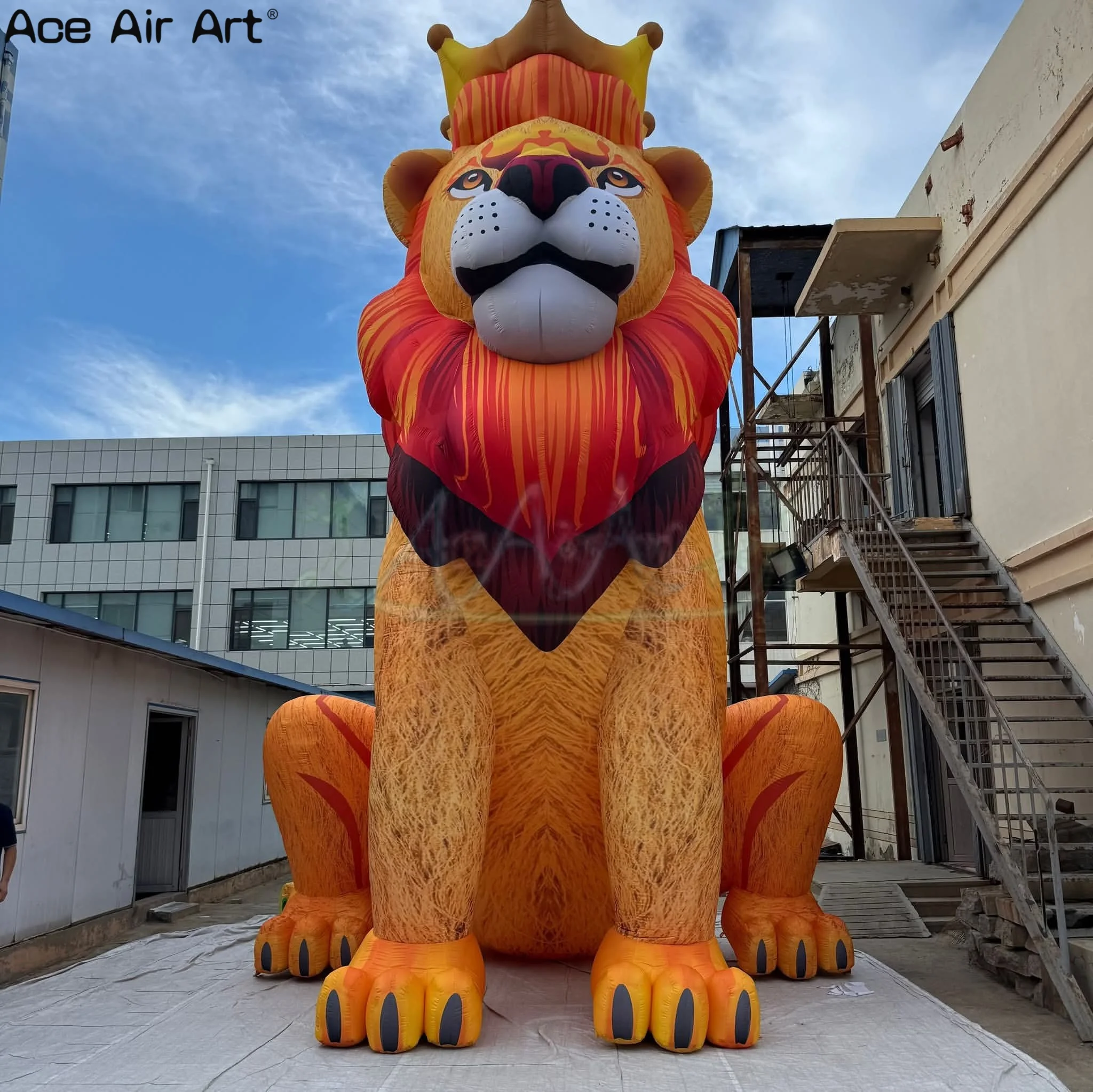 

Рекламное украшение высотой 5 м/16,4 фута, надувная копия льва, надувной талисман льва для вечеринки, выставки, сделано в Китае