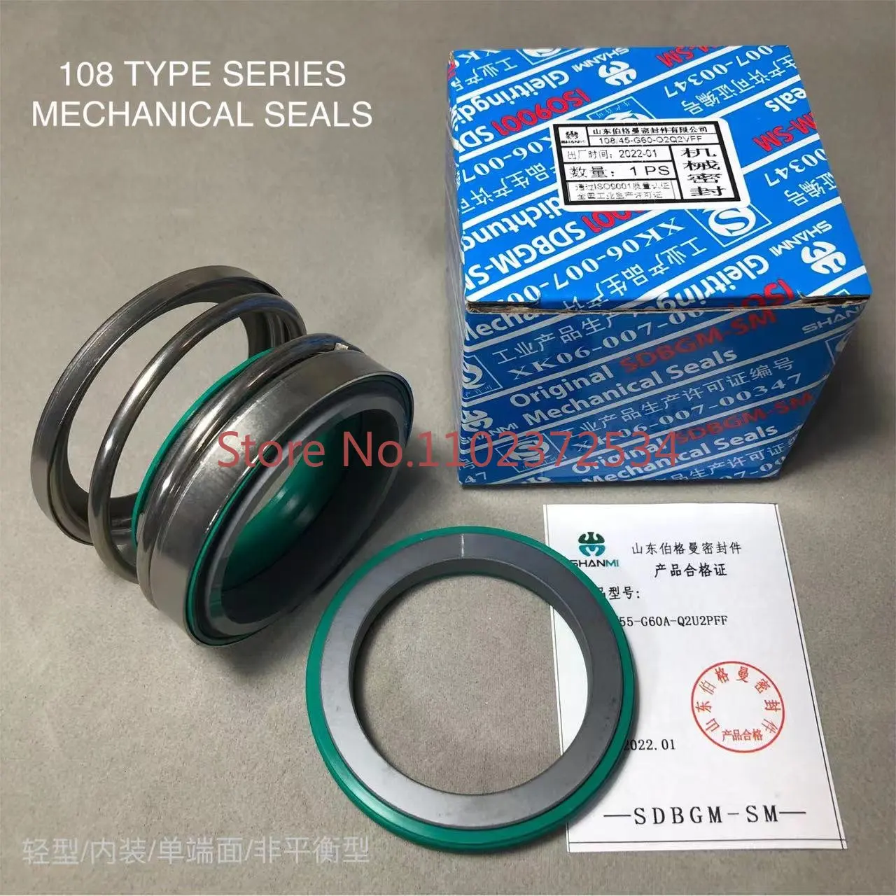 Bergman seal mechanical seal 108-25/30/35/45/55 high temperature, acid and alkali resistance