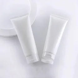 10/30/50/100pcs Empty 100ml Soft Tube Lotion Bottle Face Facial Cleanser Cream Container White Squeeze Tube with Flip Cap