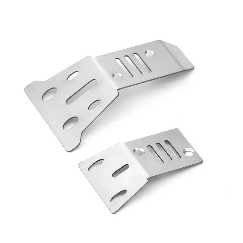 2pcs Stainless Steel Front And Rear Chassis Armor Protector for Arrma 1/14 Mojave Grom RC Car Upgrade Parts Accessories