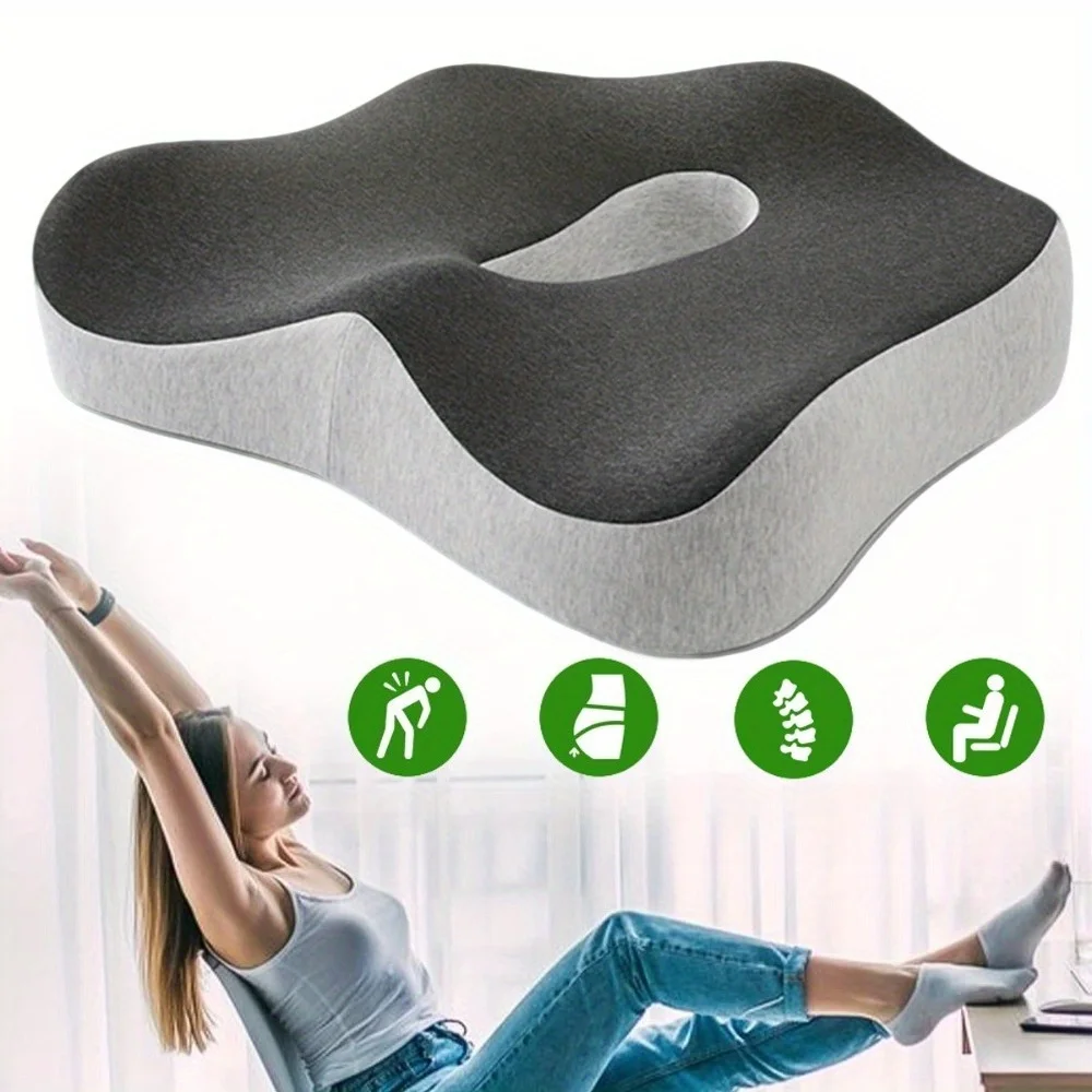 Coussin de siège en forme de donut, coussin de siège en mousse à mémoire de forme, coussin ergonomique en forme de donut pour fauteuil roulant, voiture, sièges de jeu