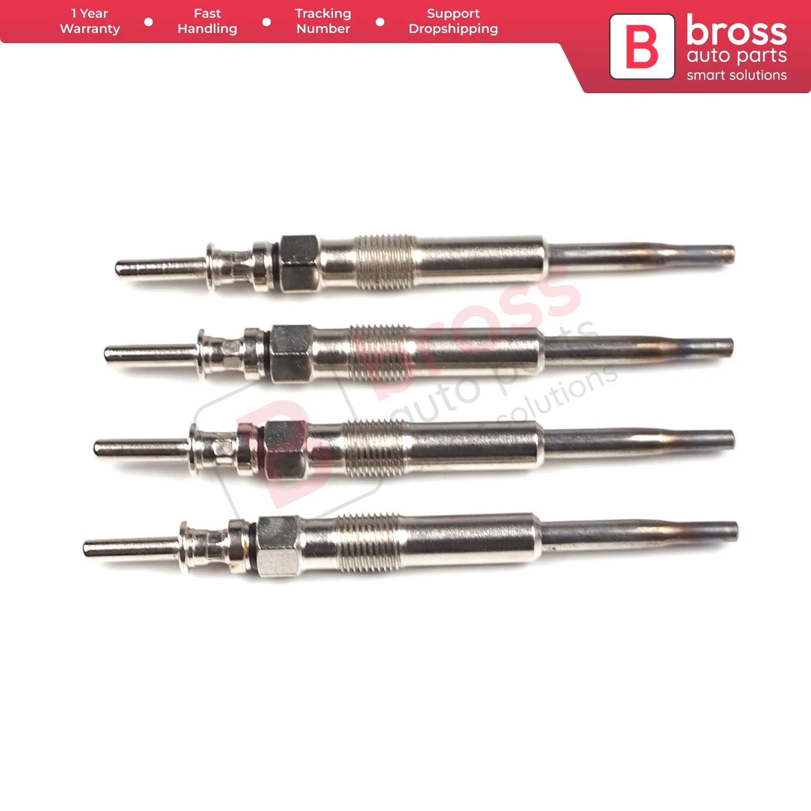 

Bross Auto Parts BGP21-1 4 Pcs Heater Glow Plugs GX2106, 12237786869, GE102 for BMW Jeep Fast Shipment Ship From Turkey