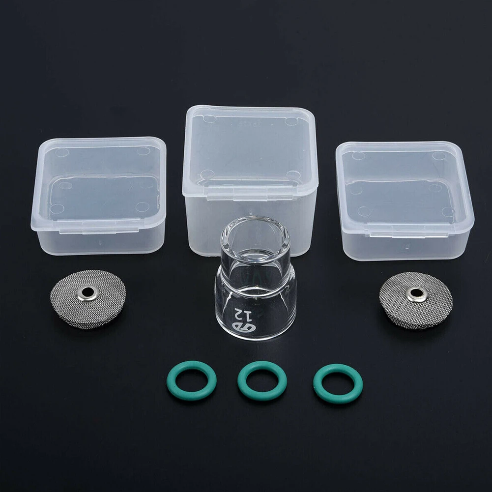 Torch Accessories TIG Glass Cup Transparent Protective Cover Saves 30 Gas Even Gas Distribution For TIG Welding