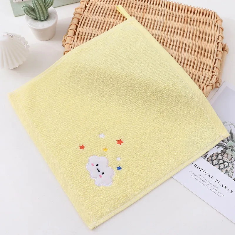 Baby Cotton Bath Towel Face Washcloth Cartoon Hand Wipe Soft Absorbent Children Towels Kids Newborn Bathing Handkerchief 25x25cm