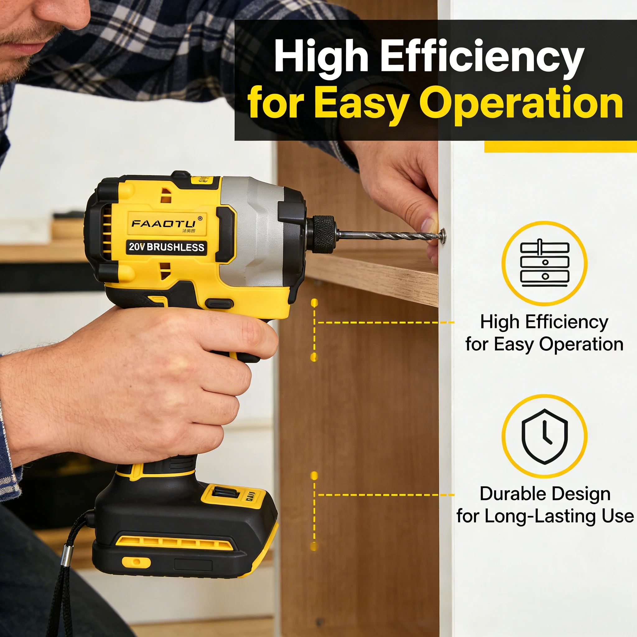 faaotu-dcd-new850-electric-drill-impact-screwdriver-multi-function-hand-tool-suitable-for-dw-batteries-no-battery