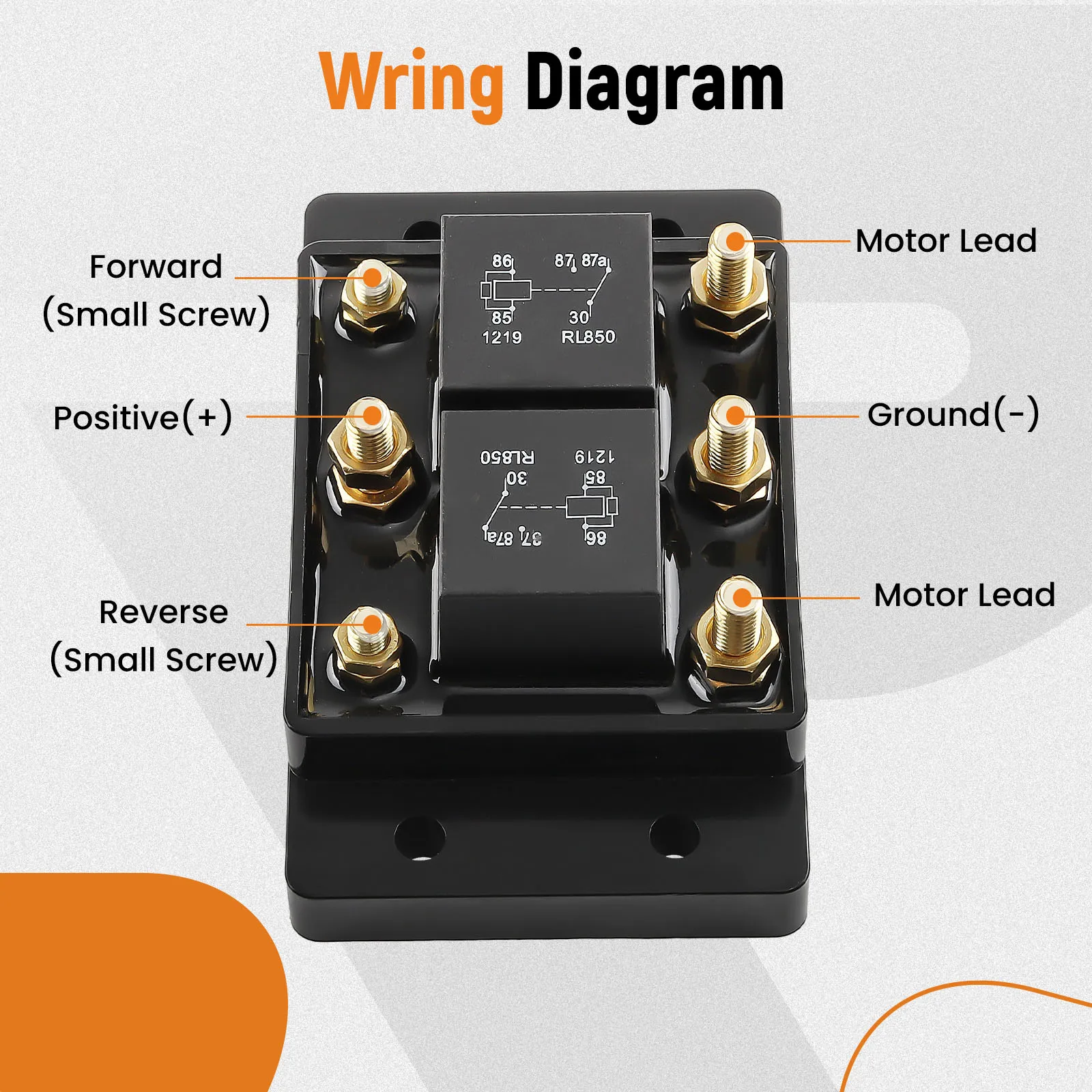 Forward + Reverse Relay Module 6 Terminal for Tarp and Winch Motor Snow Plow  ATP0110 5541100  CH24452  K10746M