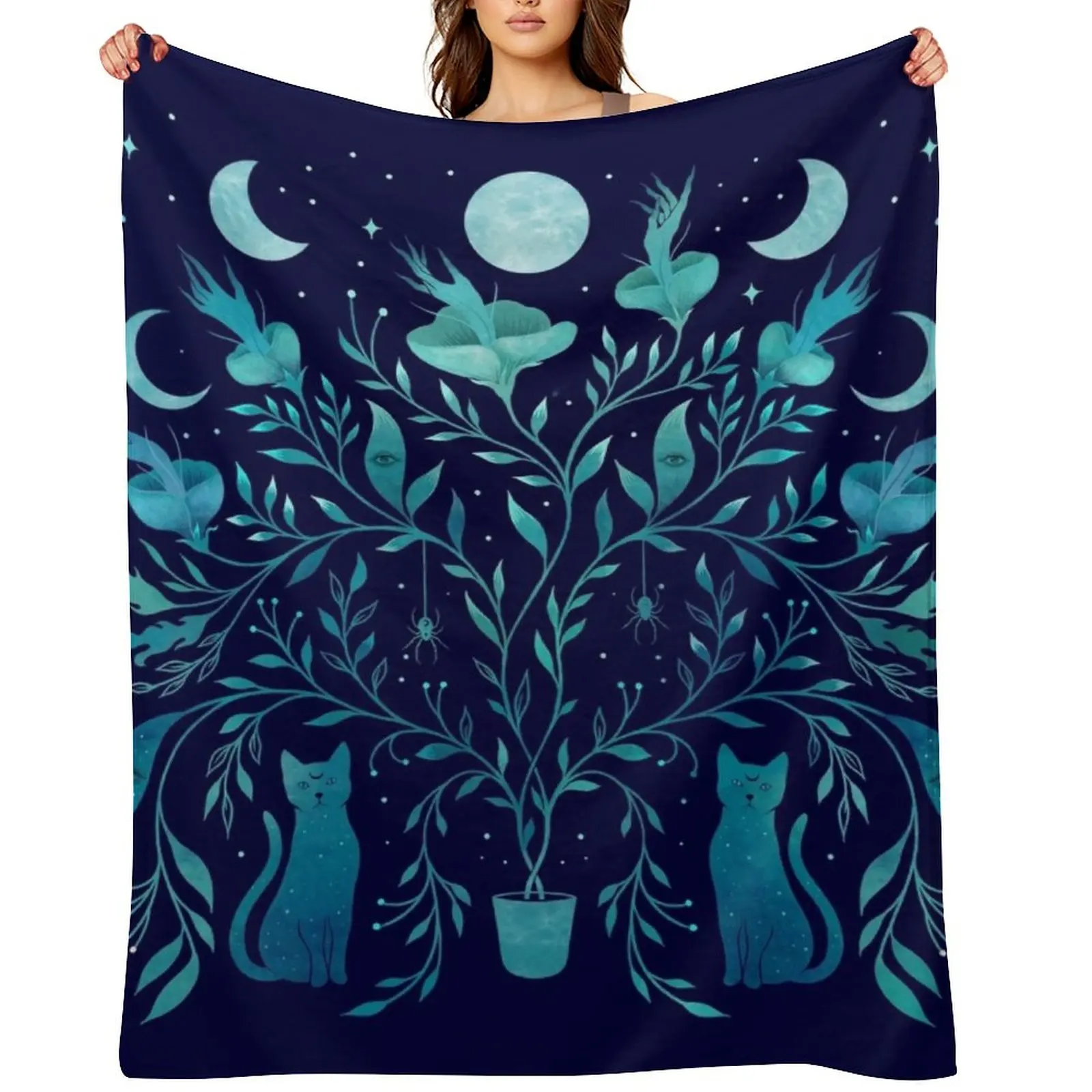 

Mystical Potted Plant Throw Blanket christmas decoration Personalized Gift Luxury Throw Hairy Blankets