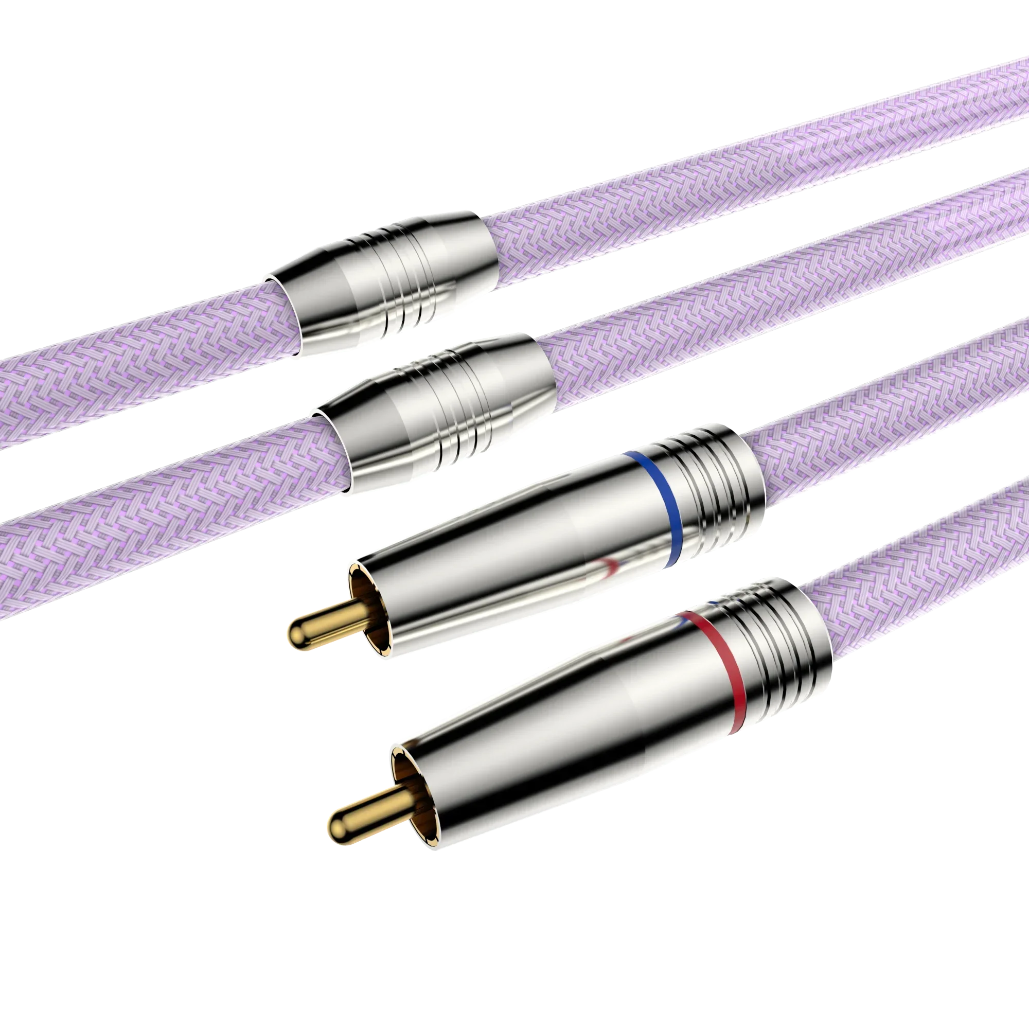A85 HiFi Audio RCA Interconnect Cable 4N Pure Silver PTFE Insulation 99.998% Purity High-End Home Theater Audio RCA Audio Cable