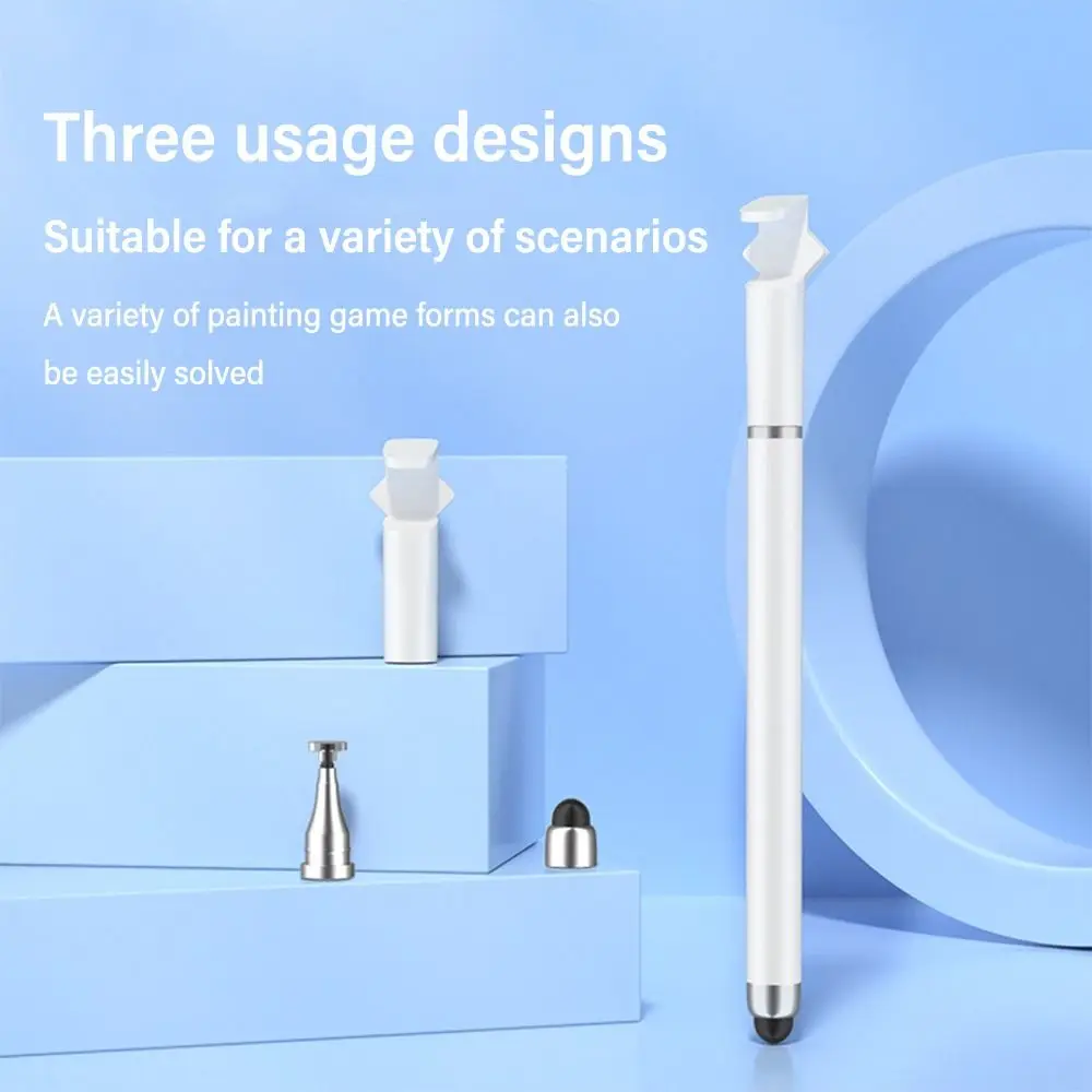 High Precision Stylus Pen 3-in-1 Multi-Function Screen Touch Pen With Phone Holder Capacitive Drawing Pen For Tablet Mobile