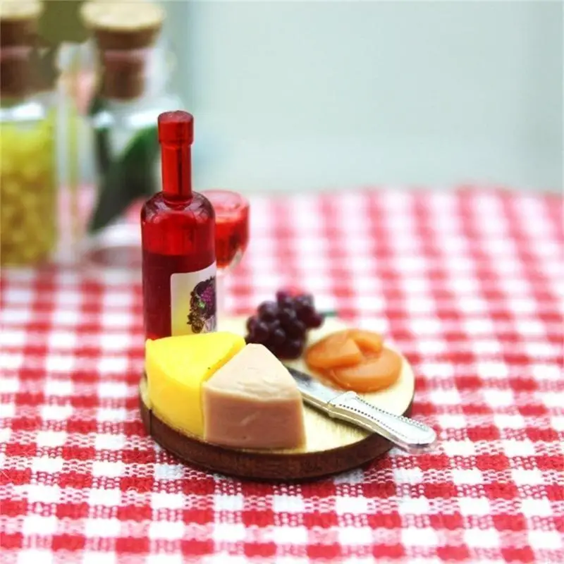 Miniaturowy ser i zestaw desek mini lalki kuchenne akcesoria żywnościowe L8RB