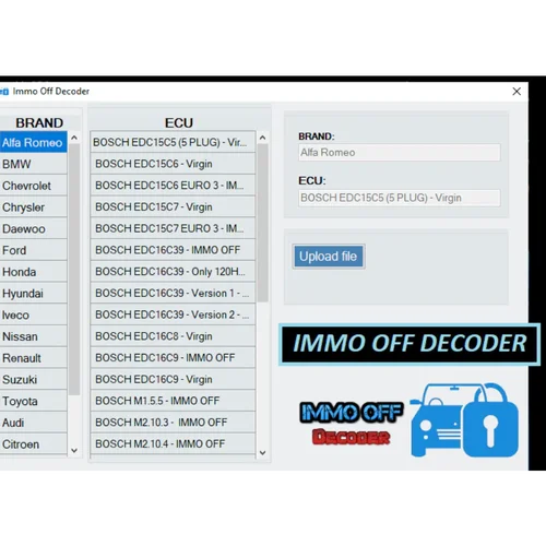 Imagen 1 del producto IMMO OFF DECODER (NUEVO IMMO OFF SOFTWARE) Elimina datos del inmovilizador de archivos ECU para reparación, preparación de clonación y trabajos de banco.