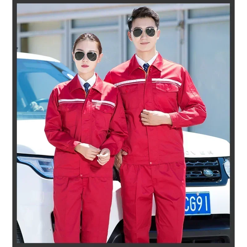 Worker Clothing Workwear Clothes Set Male/female Workmen Factory Uniform Work Clothes Long-sleeved Overalls Suit Male Free Ship