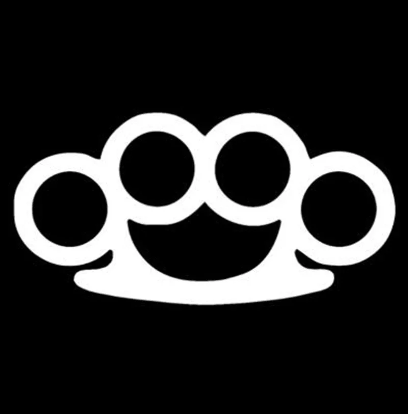 New Design Personality Brass Knuckles Creative Car Scratch Decorative Styling KK Vinyl Car Stickers Car Accessories, 17CM