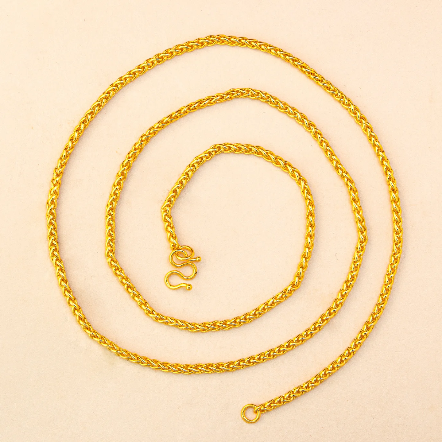 

9999 24K real gold necklace 2.5mm Chopard chain women's fashion sweater chain versatile pendant