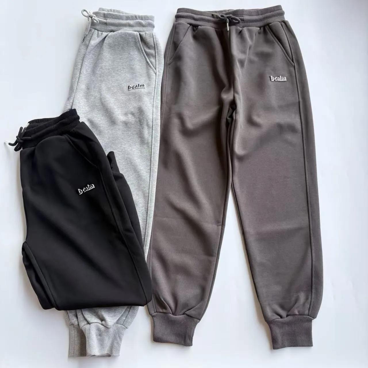 Pantalon décontracté confortable à taille élastique pour femmes, coupe ample et polyvalente, en mélange de coton et de Polyester