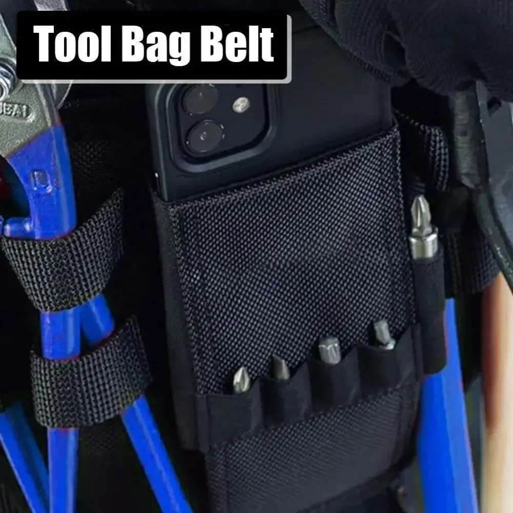 Multifunctional Portable Tool Bag Oxford Fabric Large Capacity Tool Belt Bag with Belt Clip Waterproof Tool Storage Waist Bag