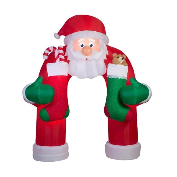 Giant Christmas Inflatable Arch Santa Snowman Arch Outdoor Inflatable Model