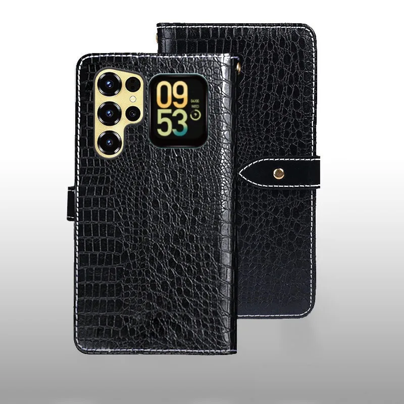 Image of Flip Case für Oukitel C72 Hülle Krokodilmuster Ledertasche Kartenfächer Abdeckung für Oukitel C72 Funda