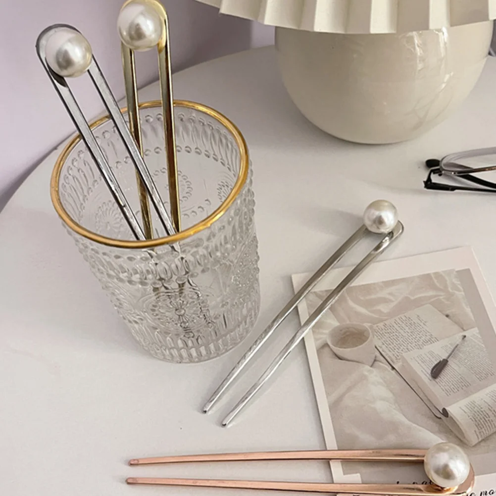 

4 шт., металлическая булавка с жемчугом для женщин, шиньон, прическа, булочка, шиньон, вилка для волос, инструмент для укладки, простые шикарные элегантные аксессуары для волос