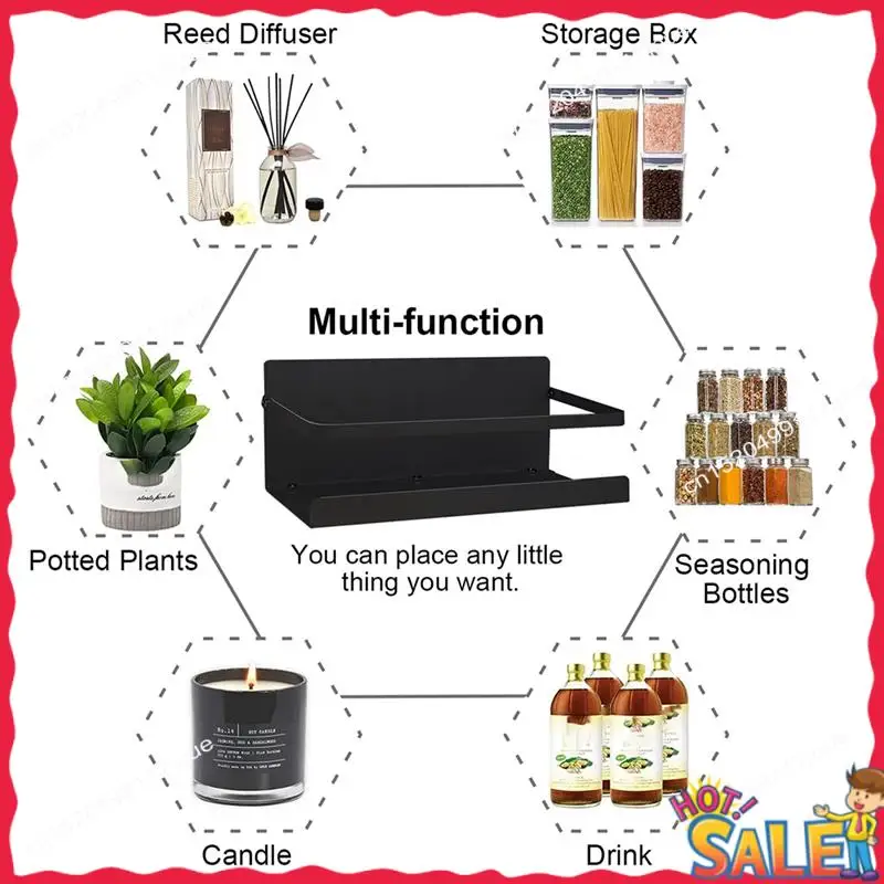 BOFO 磁気吸着ラック、スパイスと調味料の収納ラック、省スペース、冷蔵庫と電子レンジ、金属フラットラック