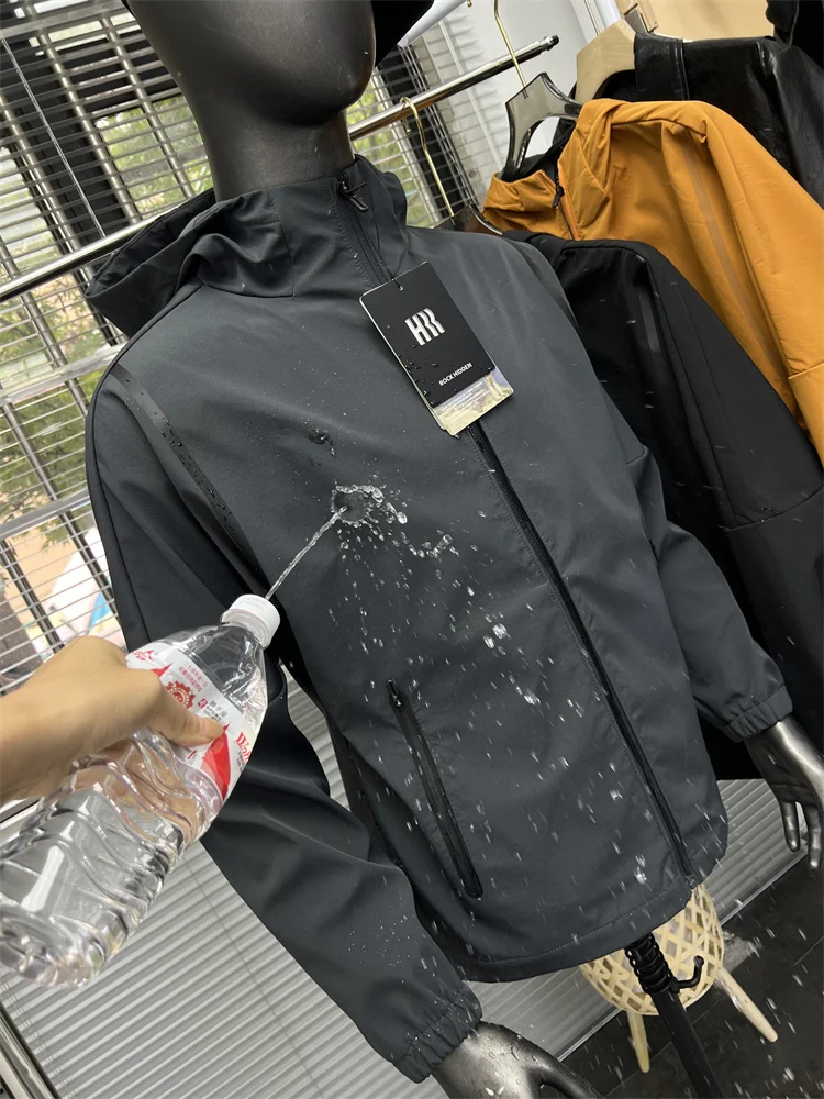 

Men's Outdoor Fce Lined Hooded Soft ell Jaet Breathable Sportswear Autumn Winter Tee Proof Faion Urban Sle Pampa...