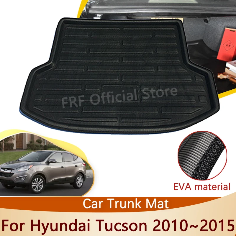 

For Hyundai Tucson IX35 2010 2012 2013 2014 2015 LM Accessories Trunk Mat Floor Tray Waterproof Liner Cargo Boot Carpet Stickers