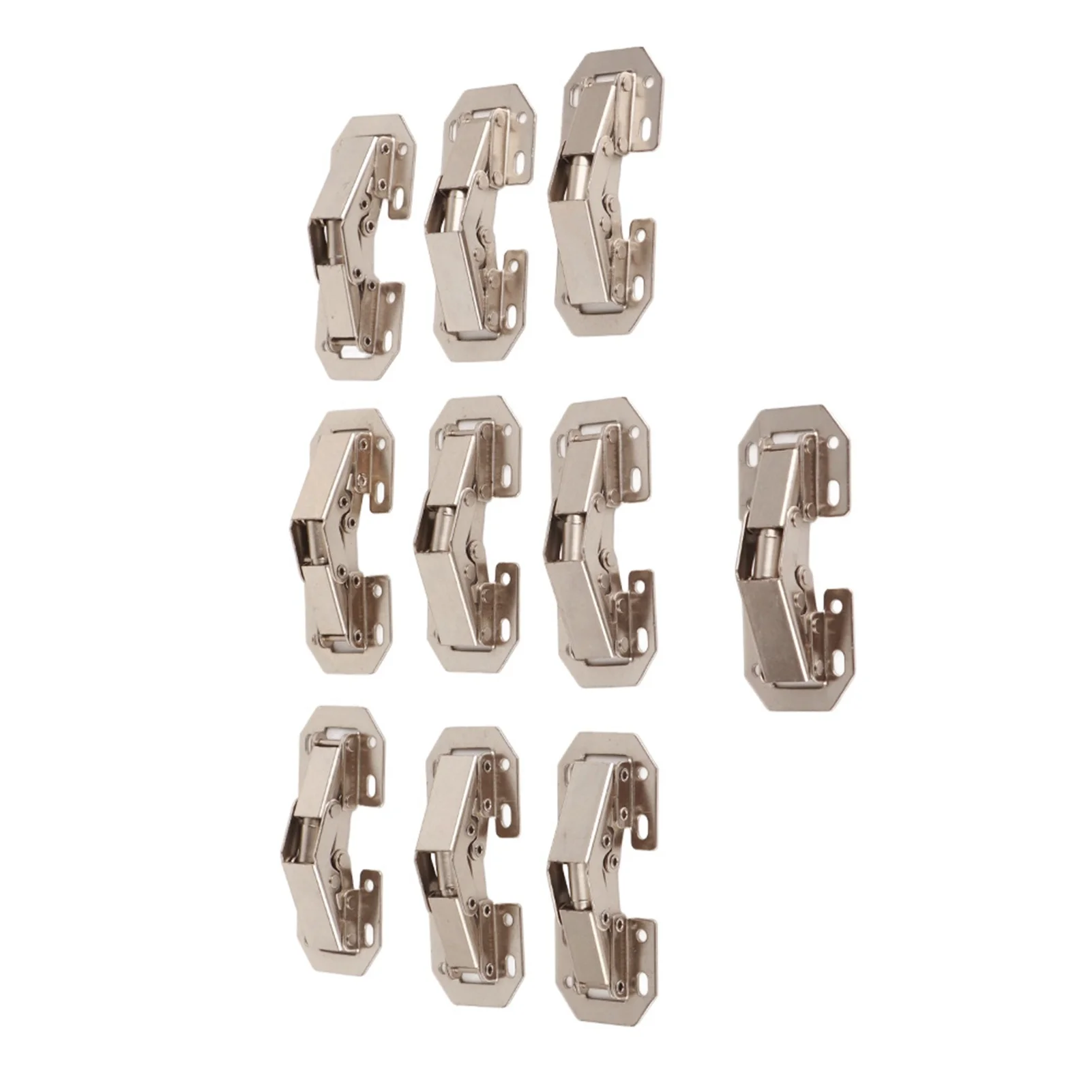 10Pcs/set Easy Installation Type Cabinet Cupboard Wardrobe Door Furniture Corner Folded Hinge