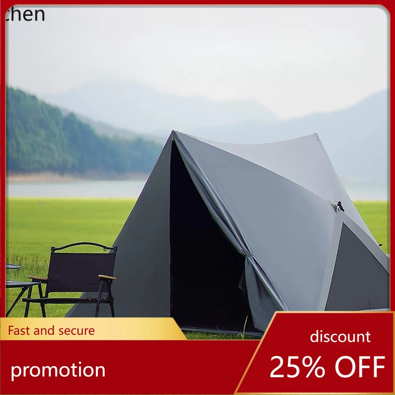 HXL Beach Triangle Tent Portable Outdoor Camping Automatic Quick Open Sunscreen Beach Tent