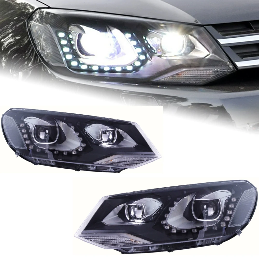 AKD Car Styling for VW Touareg LED Headlight 2011-2015 Touareg LED DRL Hid Option Head Lamp Angel Eye Bi Xenon Beam Accessories