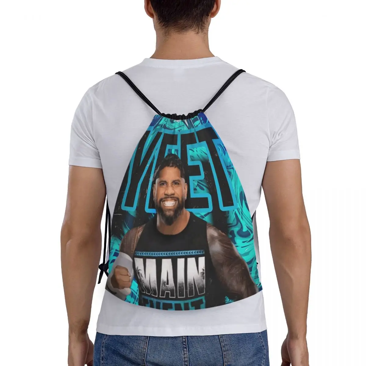 

WWE Jey Uso Maint Event 2024 Backpacks Multi-function Portable Drawstring Bags Storage Bag Book Bags For Travel School
