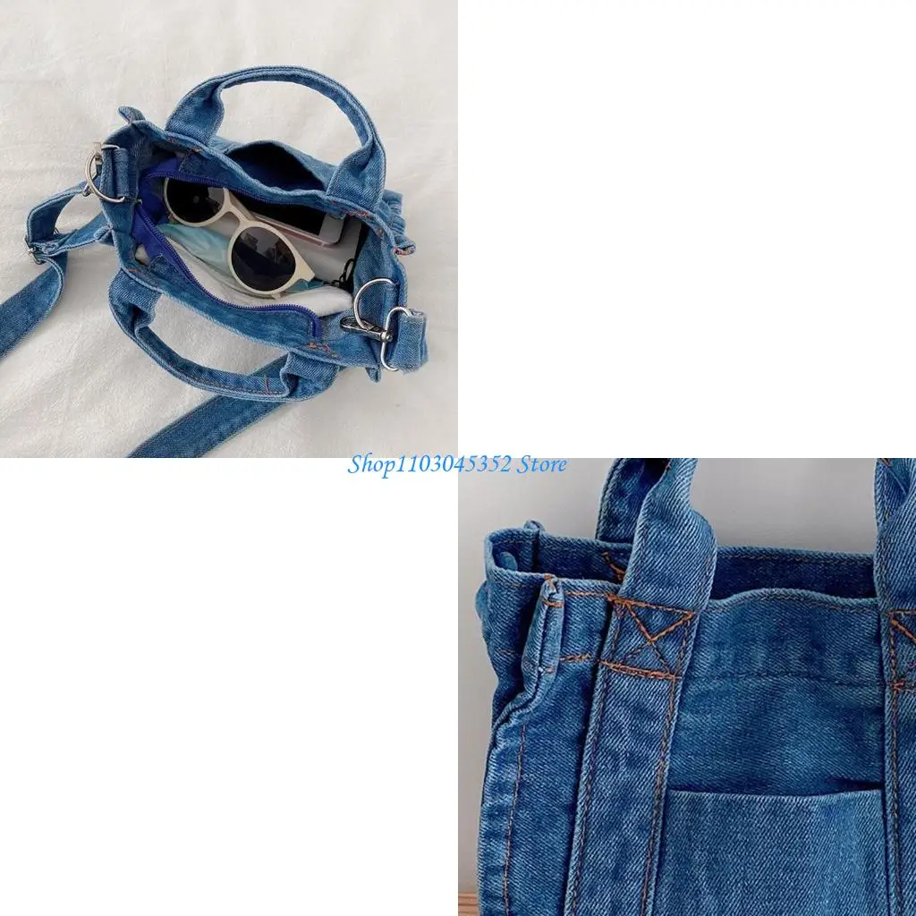 

Женская джинсовая сумка через плечо через плечо, сумка-тоут, летняя сумка-мессенджер, сумка-мессенджер
