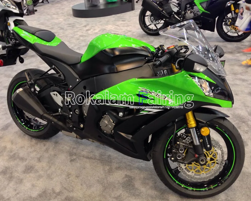 

Для Kawasaki Ninja ZX10R 11 12 13 14 15 ZX 10R ZX-10R 2011-2015 черный зеленый обтекатели ABS для мотоцикла (литье под давлением)