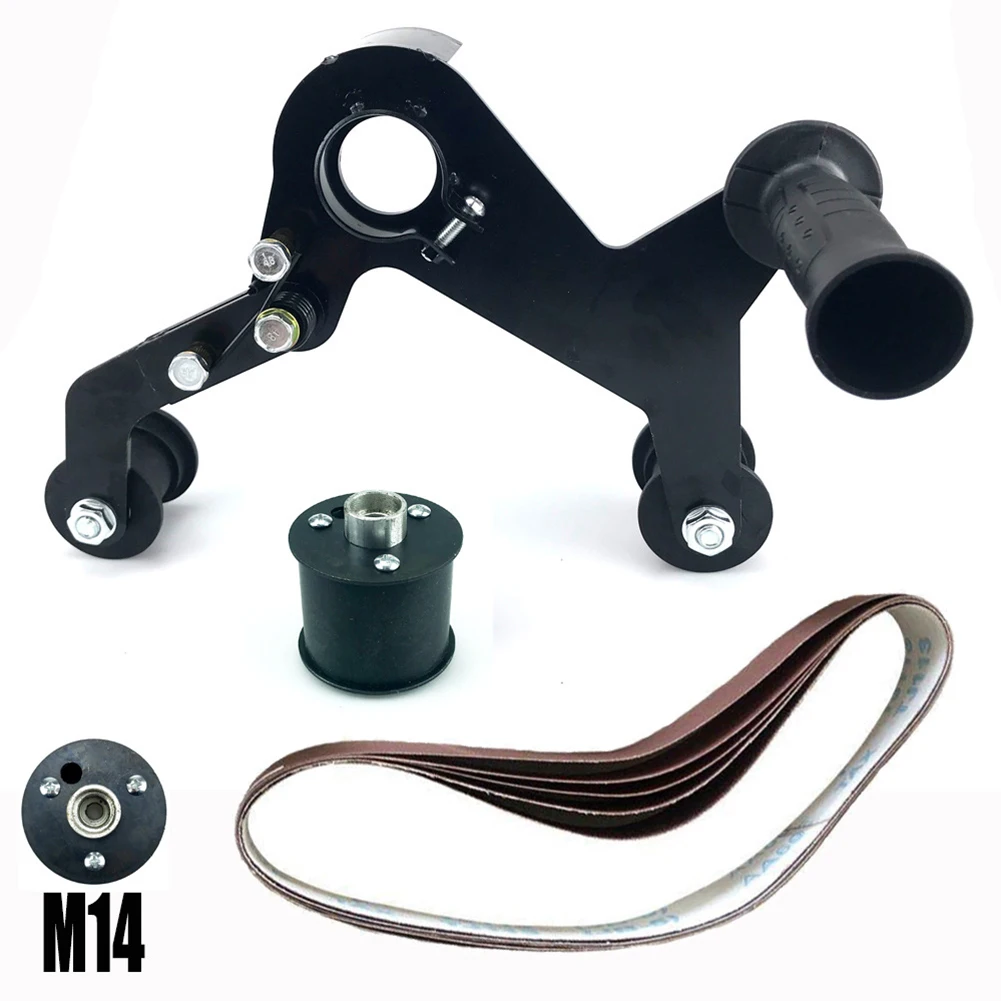 

Handy Belt Sander For Metalworking Angle Grinder Adapter Belt Sander Attachment Aluminum Alloy Construction Easy To Sand Pipes