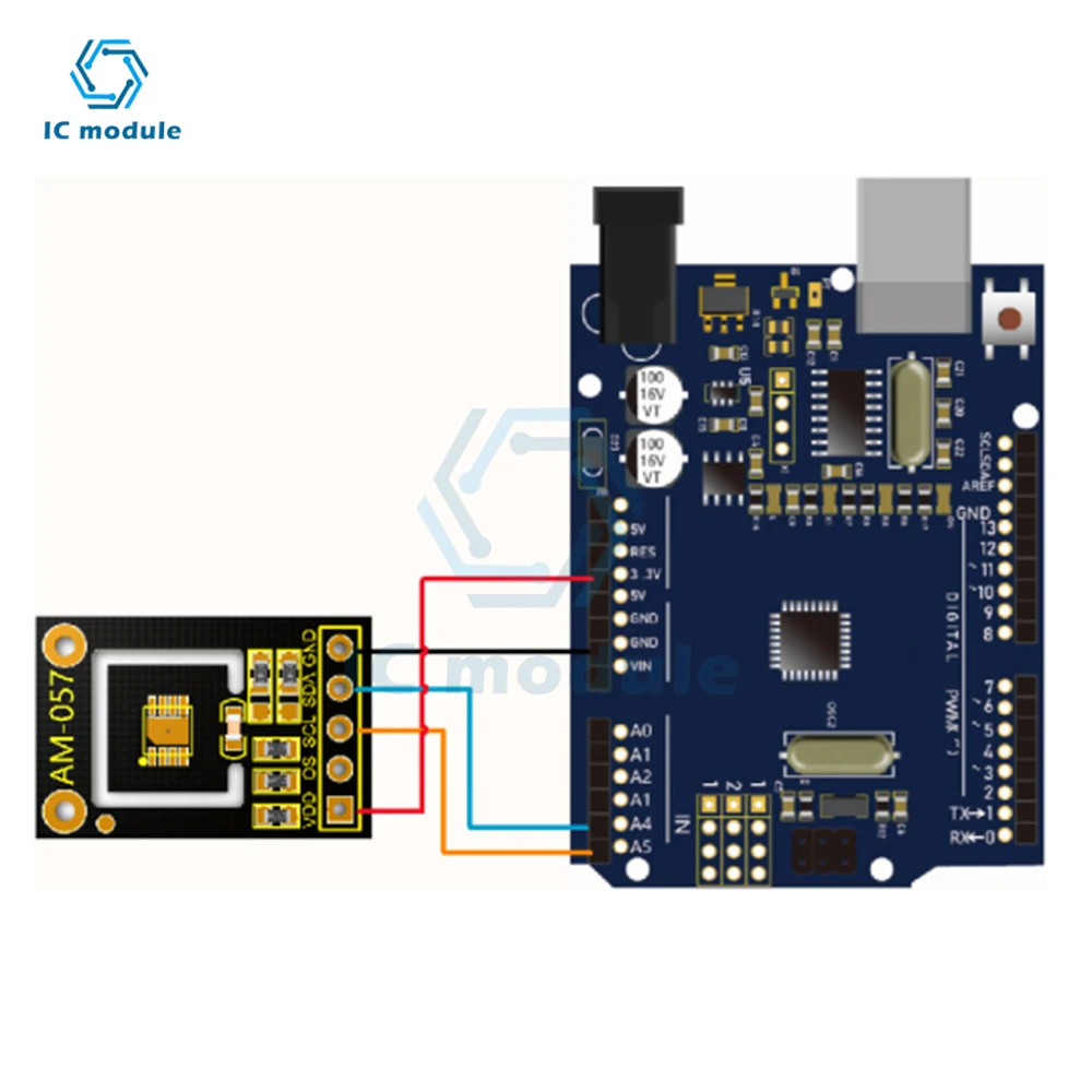 MAX30205 modul Sensor suhu tubuh manusia, Sensor suhu gelang pengukur tegangan rendah Akurasi Tinggi