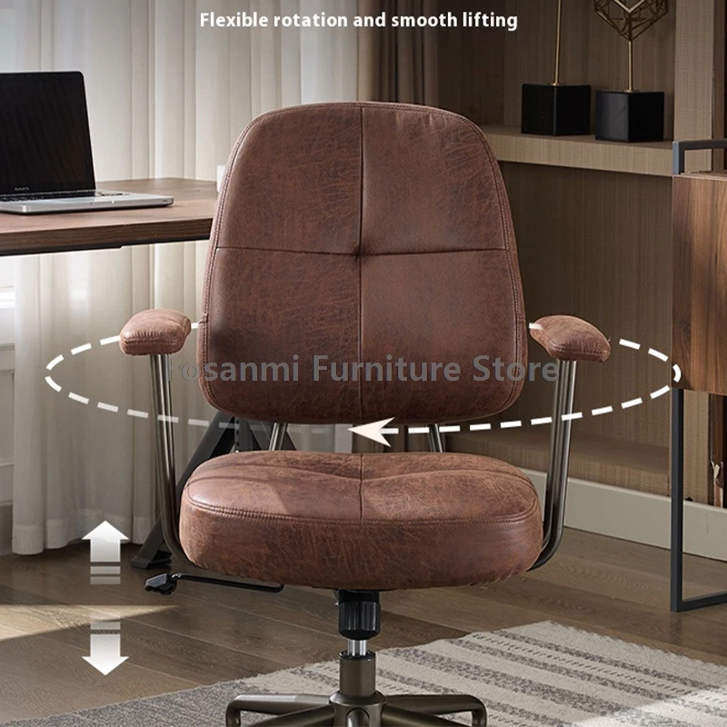 Комфортное игровое вращающееся кресло для домашнего обучения, регулируемые эргономичные офисные стулья с металлическим каркасом, прочное компьютерное кресло с откидной спинкой