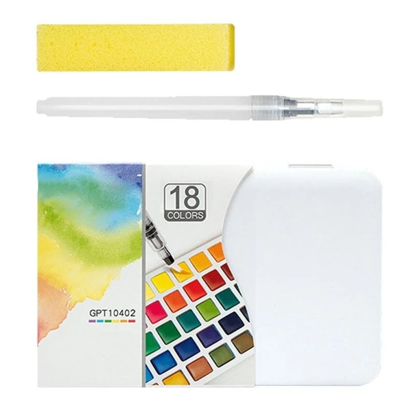 090B Box Packed Children’s Watercolor Paint Set 12/18/24 Colors Smooth & High-SAT