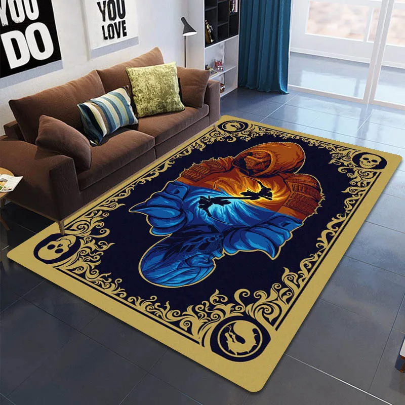 Mortal Kombat Cartoon Printed Carpet Kids Play Carpet Living Room Bedroom Beautiful Carpet Photography Props Birthday Gift