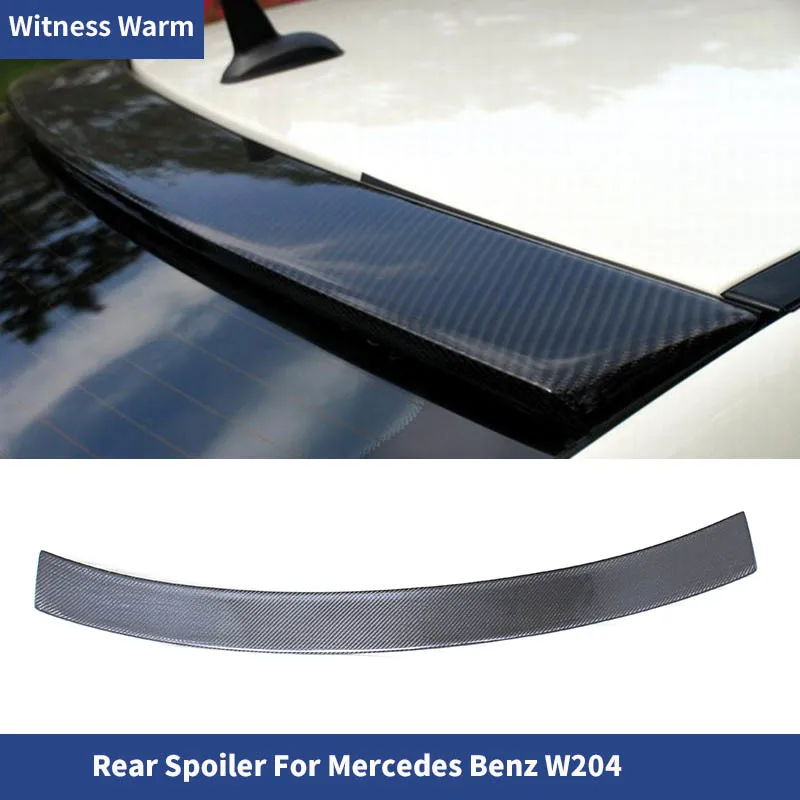 for Benz W204 Roof Spoiler Top Wing Amg C63 Style C180 C200 C260 Carbon Fiber Unpainted Primer Rear Wings 2007-2014