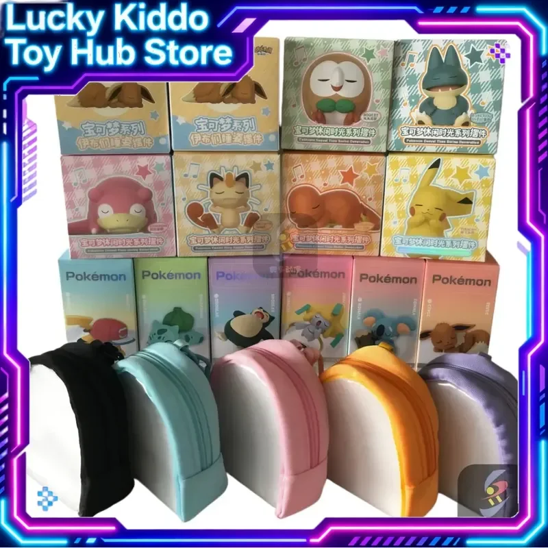 

Pokemon Sleeping Figure Mini Backpack Pendant Cute Collectible Anime Toy Eevee Sylveon Snorlax Jirachi Keychain For Fans