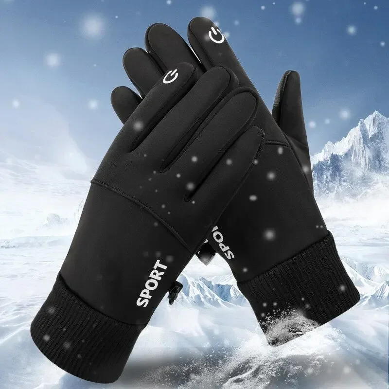 

Motorcycle Gloves Guantes Winter Warm Full Fingers Heated Gloves Waterproof Heating Hand Moto Ski Touch Screen Fleece Gloves