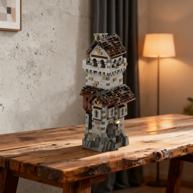 

5638 деталей MOC Средневековый город Рейвенсдейл: Замок Рейвенс, модель для сборки, архитектурный конструктор, игрушка, рождественский подарок, кирпичики для детей