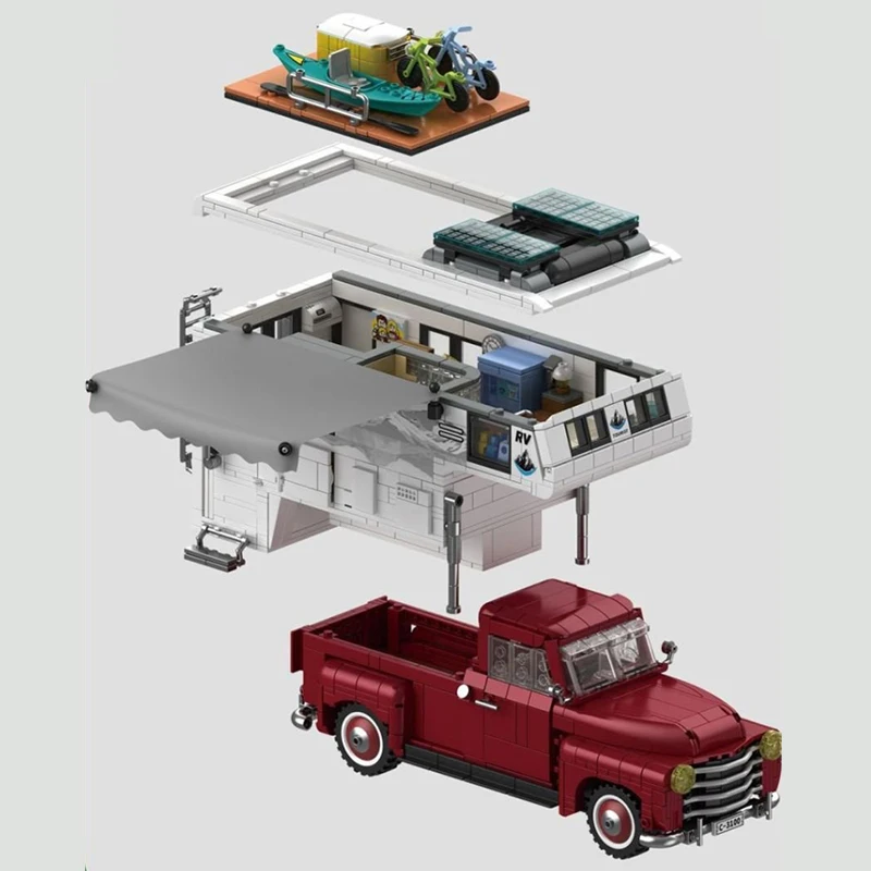 Creative Expert MOC WGC66008 camion Camper modello 1868 pezzi Building Blocks giocattoli in mattoni per bambini regalo di compleanno