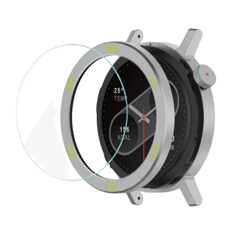 الحافة المعدنية حلقة معدنية حامي ساعة حزام غطاء الزجاج المقسى فيلم ساعة الحافة شل ل CMF بواسطة ساعة برو 2