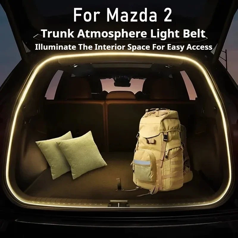 Rear Trunk LED Light Bar Strips Trunk Interior Decorative Lamp Strip Fit For Mazda 2 Demio Auto Interior Accessory Atmosphere